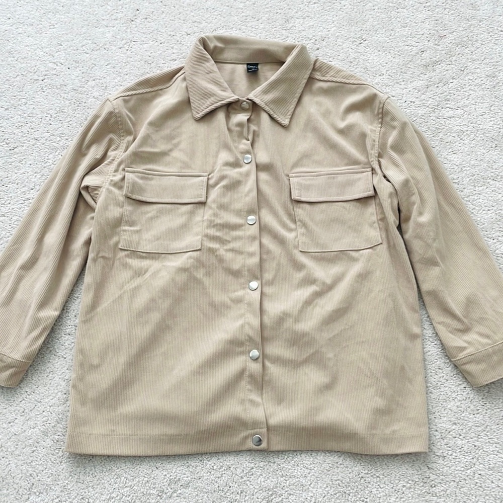 Oversized Button Up Corduroy Shirt